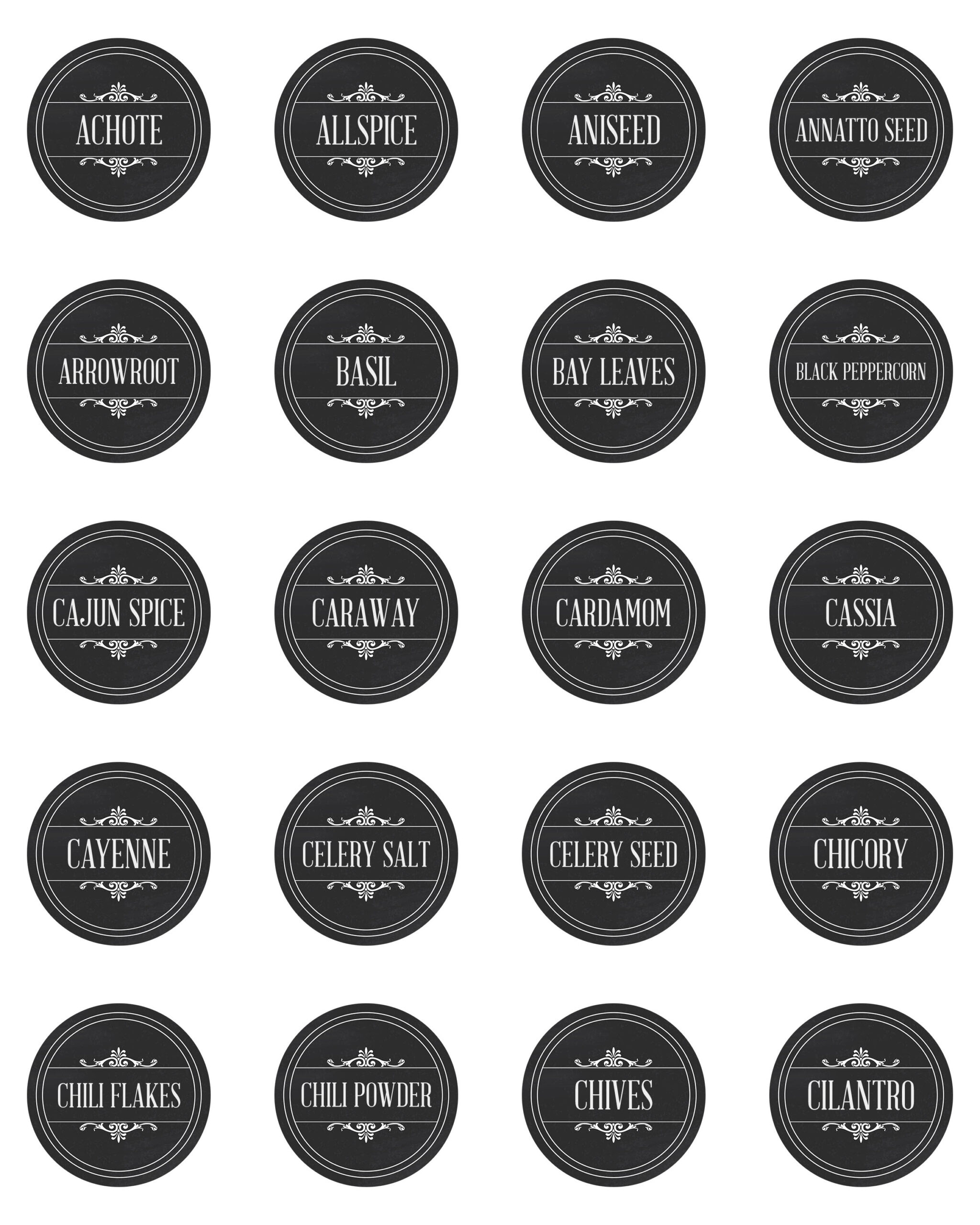 Free Printable Farmhouse Herb And Spice Labels - The Cottage Market for Printable Spice Labels Free Download