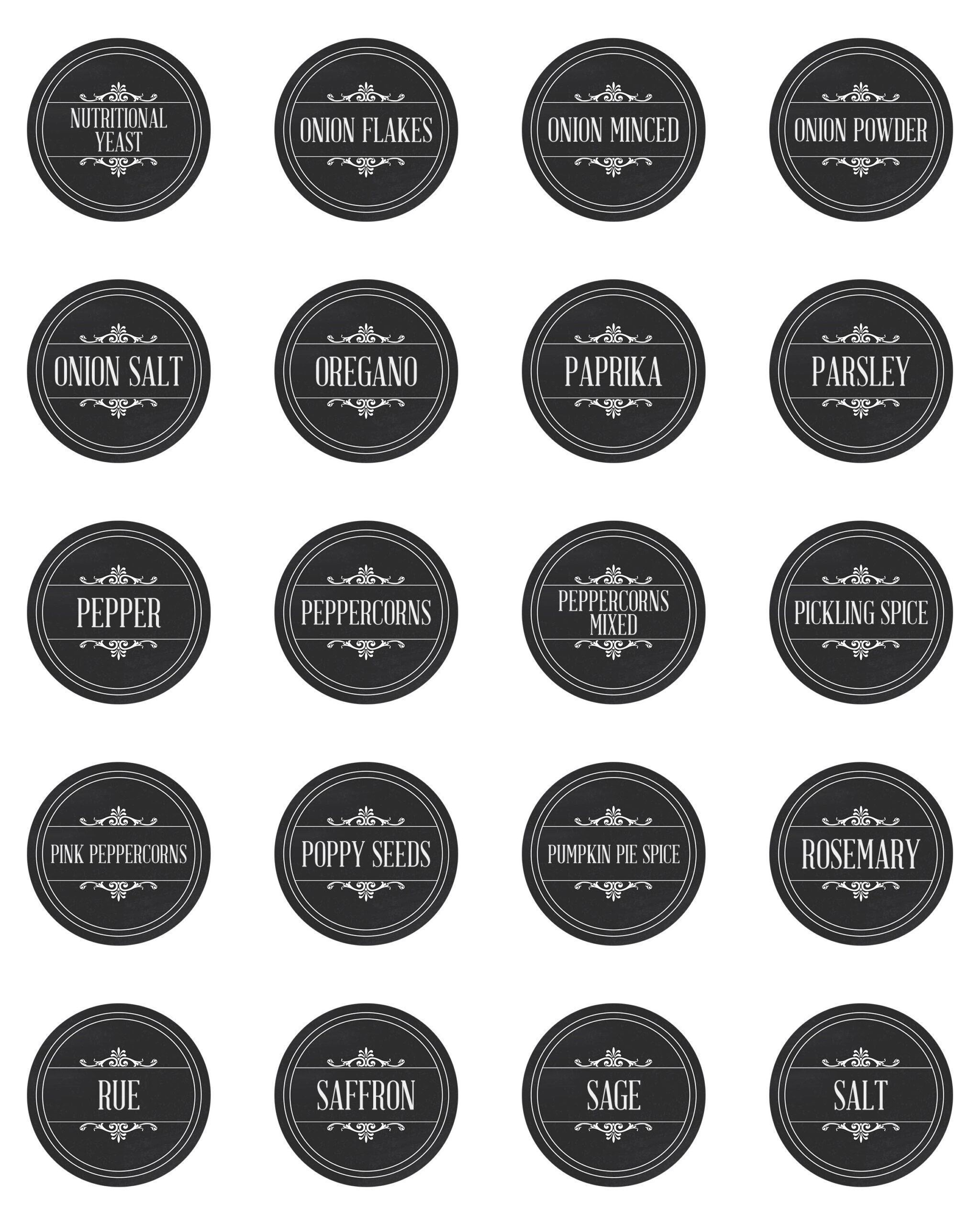 Free Printable Farmhouse Herb And Spice Labels - The Cottage Market with Spices Labels Printable