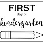 Free Printable First Day Of School Sign {Pencil}   Paper Trail Design Inside Free Printable First Day Of Kindergarten Sign