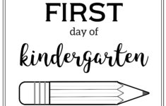 Free Printable First Day Of School Sign {Pencil} - Paper Trail Design inside Free Printable First Day Of Kindergarten Sign