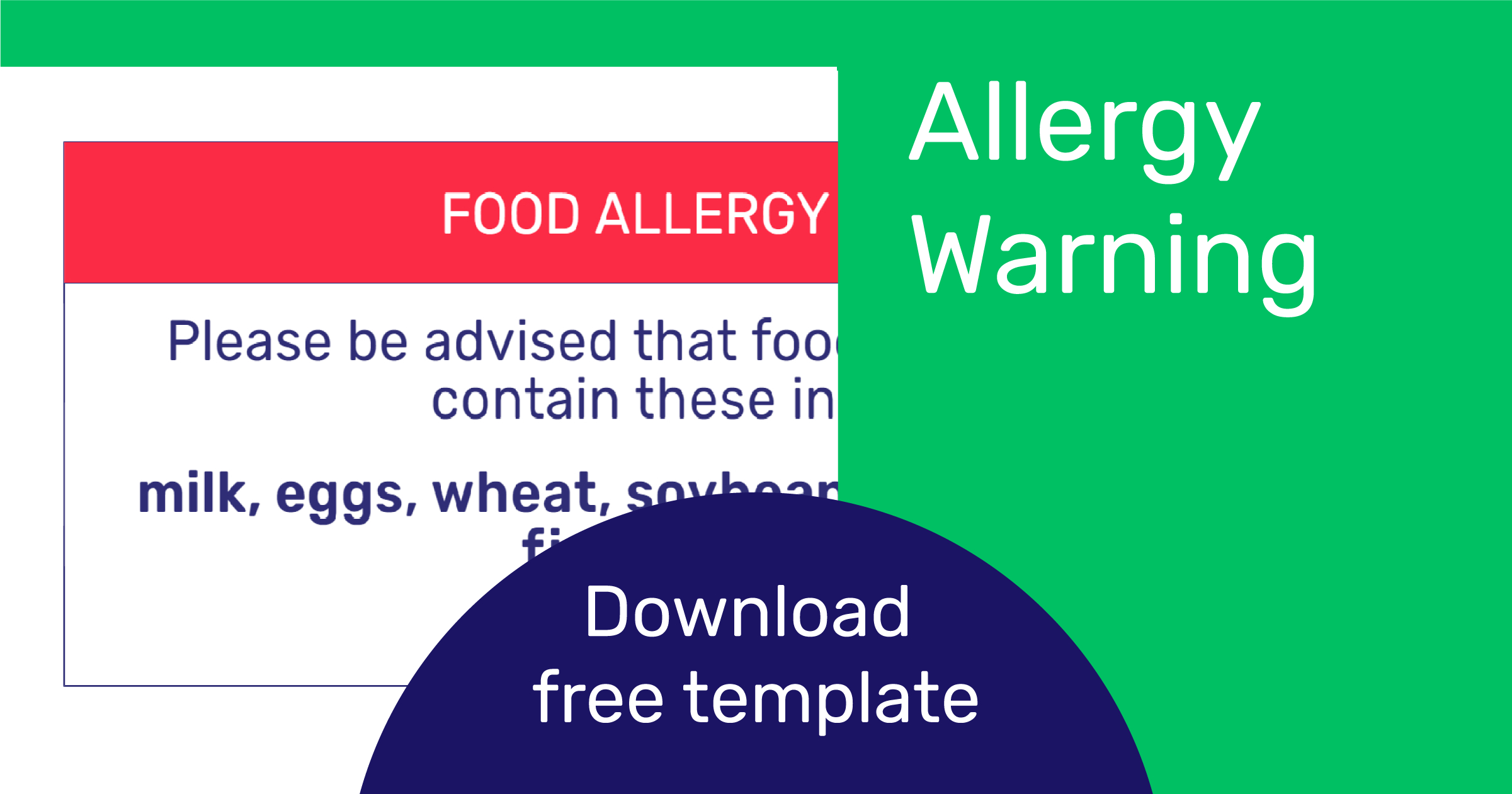 Free Printable Food Allergy Warning Sign | Download Pdf throughout Free Printable Food Allergy Warning Signs