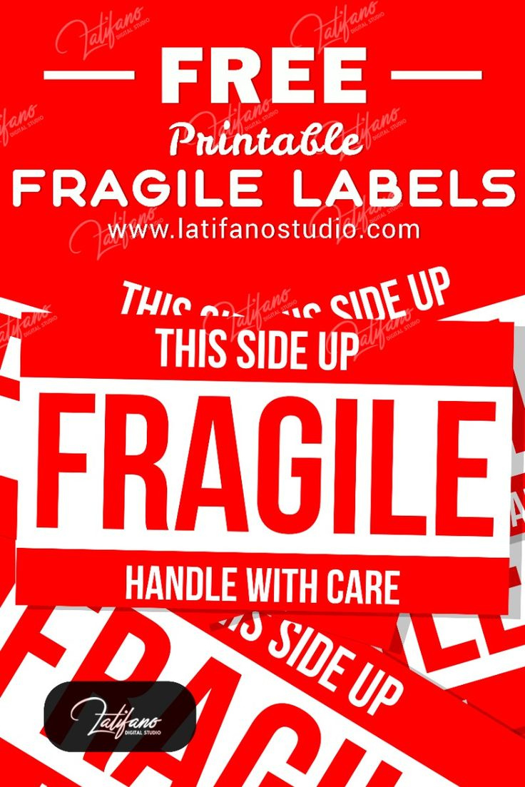 Free Printable Fragile Labels - Fragile Handle With Care Labels with regard to Fragile Label Printable Free