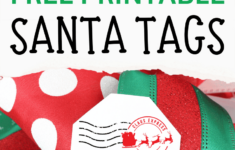 Free Printable "From Santa" Gift Tags For Christmas - Aubree Originals for Secret Santa Labels Free Printable