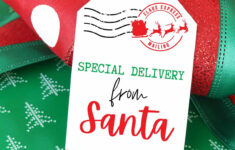 Free Printable "From Santa" Gift Tags For Christmas - Aubree Originals inside Printable From Santa Labels