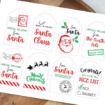 Free Printable "From Santa" Gift Tags For Christmas   Aubree Originals With Printable Christmas Labels From Santa
