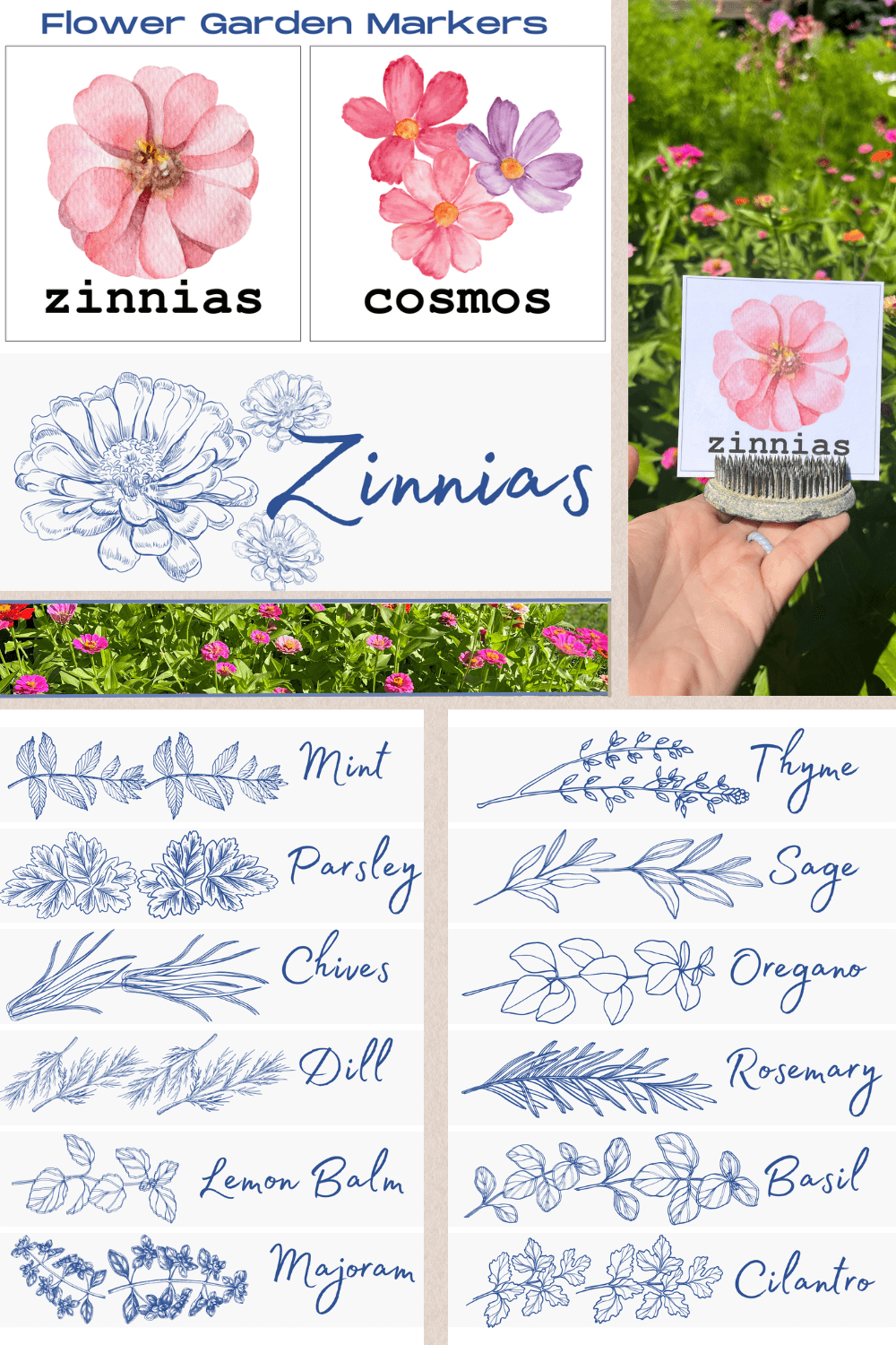 Free Printable Garden Markers For Flowers And Herbs » Grow Beauty throughout Free Printable Plant Labels Template