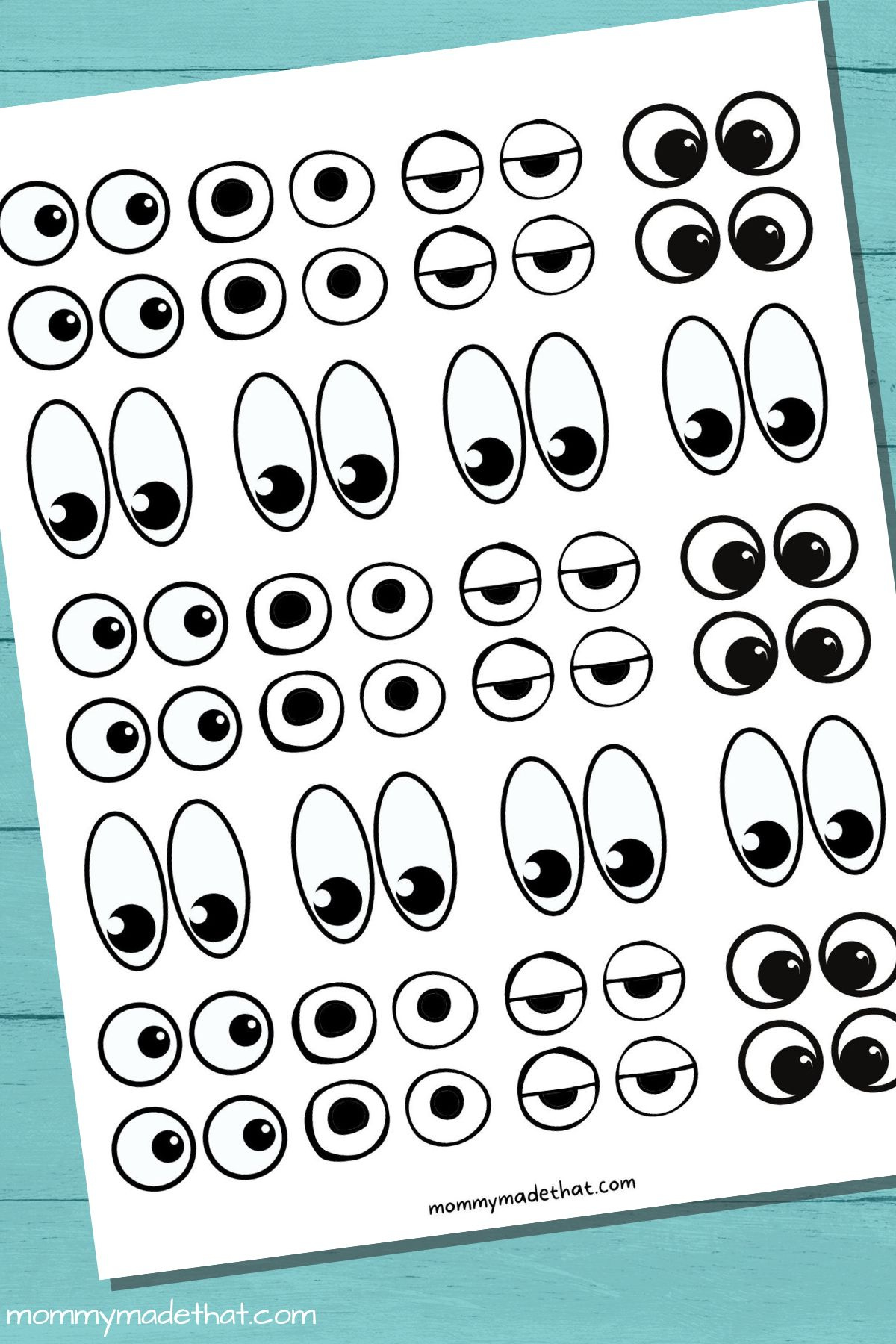 Free Printable Googly Eyes (Tons Of Sizes!) with Free Printable Eyes For Crafts