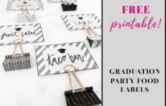 Free Printable Graduation Party Food Labels -Sophia Lee pertaining to Food Labels For Party Printable