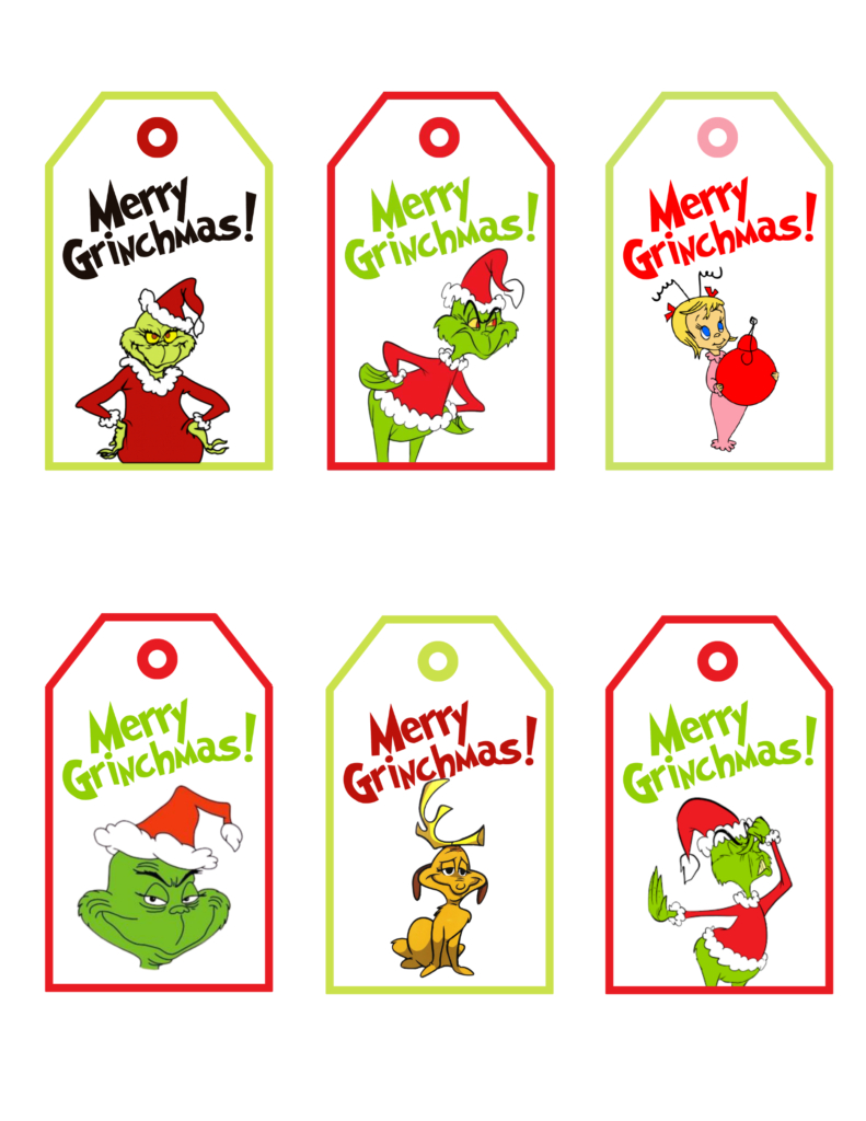 Free Printable Grinch Christmas Gift Tags | Baking You Happier with Free Printable Grinch Labels