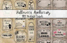 Free Printable Halloween Apothecary Labels: 16 Designs Plus Blanks! inside Free Printable Labels For Halloween