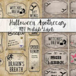 Free Printable Halloween Apothecary Labels: 16 Designs Plus Blanks! Intended For Free Printable Apothecary Labels For Halloween