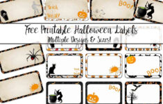 Free Printable Halloween Labels: Multiple Sizes, Multiple Designs within Free Printable Labels For Halloween