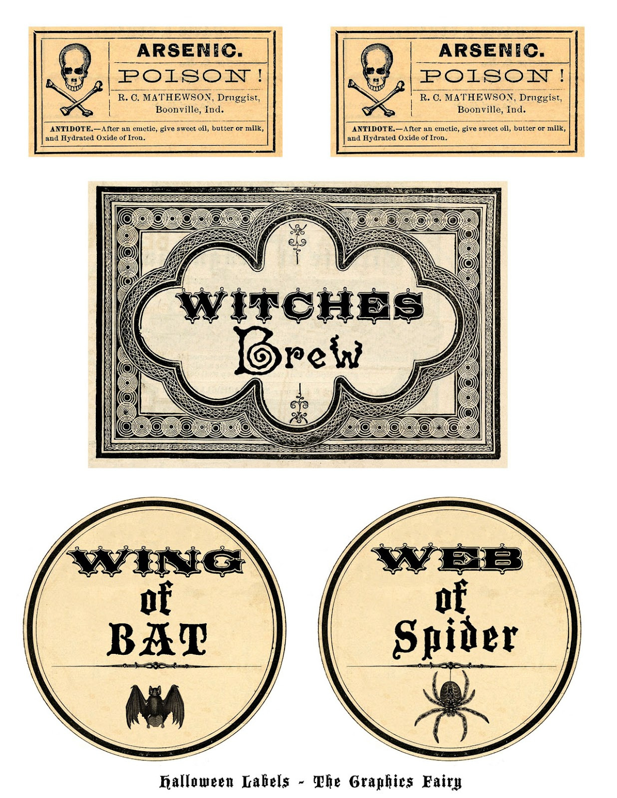 Free Printable Halloween Labels – Potions throughout Free Printable Poison Labels