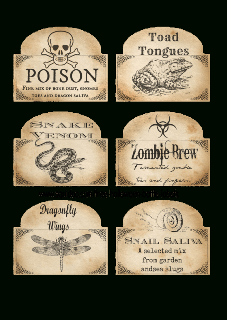 Free Printable Poison Labels