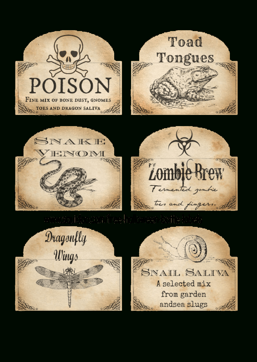 Free Printable Halloween Poison Bottle Labels - Printable Party Favors inside Free Printable Poison Labels