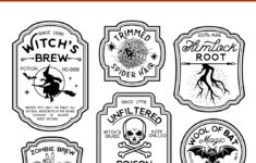 Free Printable Halloween Potion Bottle Labels with regard to Printable Bottle Labels For Halloween