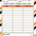 Free Printable Halloween Potluck Sign Up Sheets With Regard To Free Printable Halloween Party Sign Up Sheet