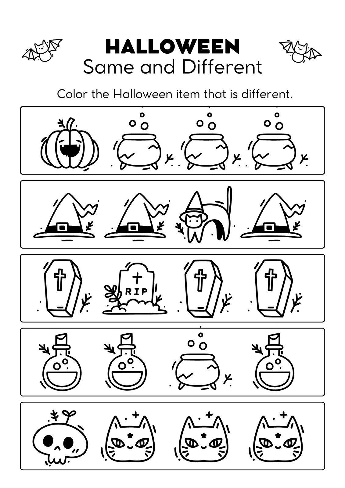 Free Printable Halloween Worksheet Templates To Edit | Canva with regard to Free Printable Halloween Activity Sheets