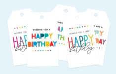 Free Printable Happy Birthday Gift Tags - Favorite Printables regarding Free Printable Happy Birthday Labels