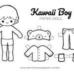 Free Printable Kawaii Paper Dolls Colouring Pages Regarding Free Printable Cut Out Paper Dolls