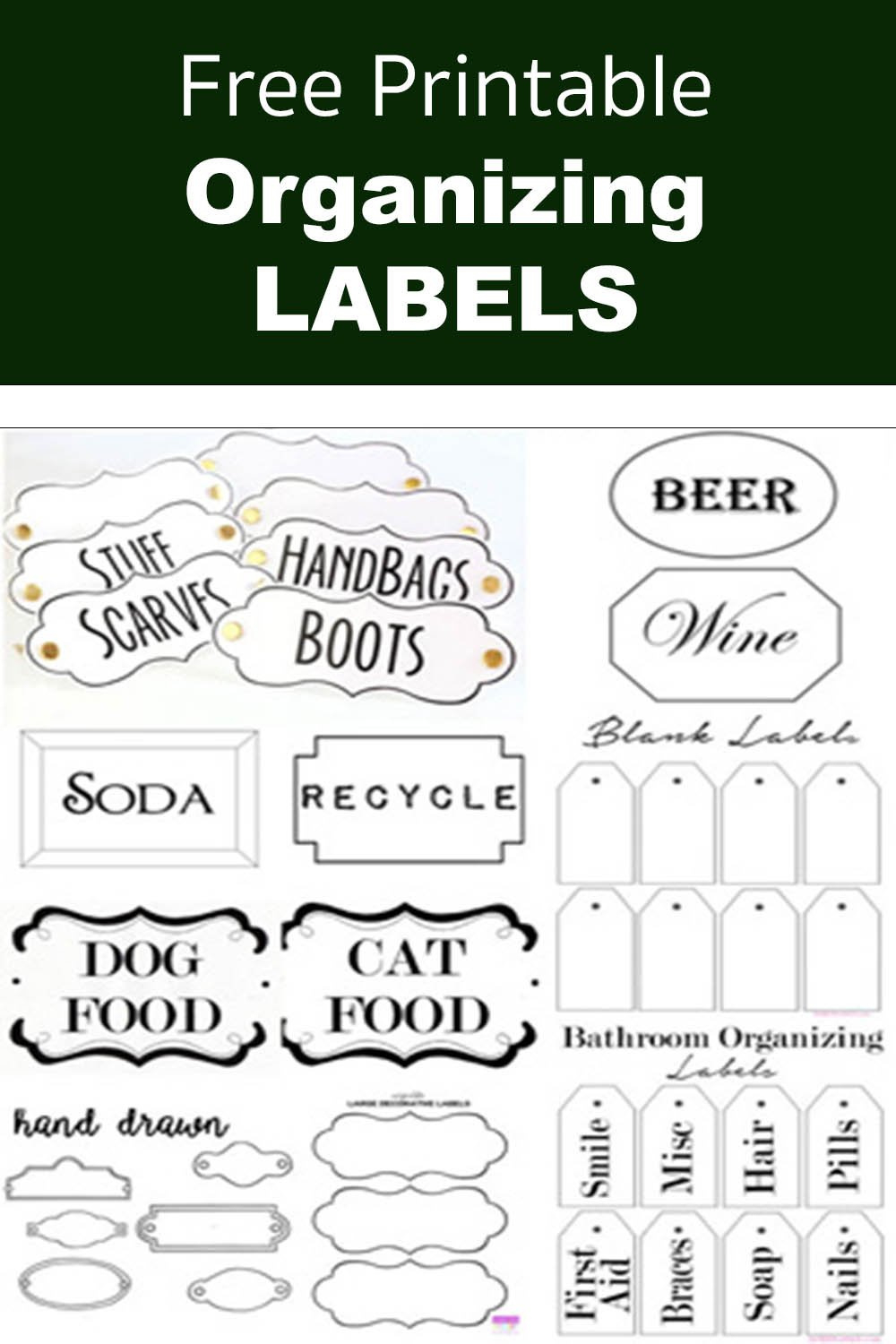 Free Printable Labels To Organize Your Stuff - In My Own Style with Printable Label For Box