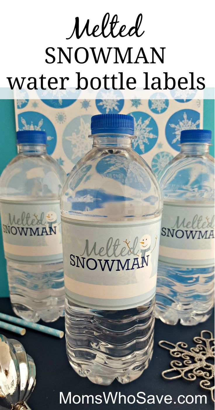 Free Printable Melted Snowman Water Bottle Labels: Easy Diy intended for Melted Snowman Water Bottle Labels Free Printable