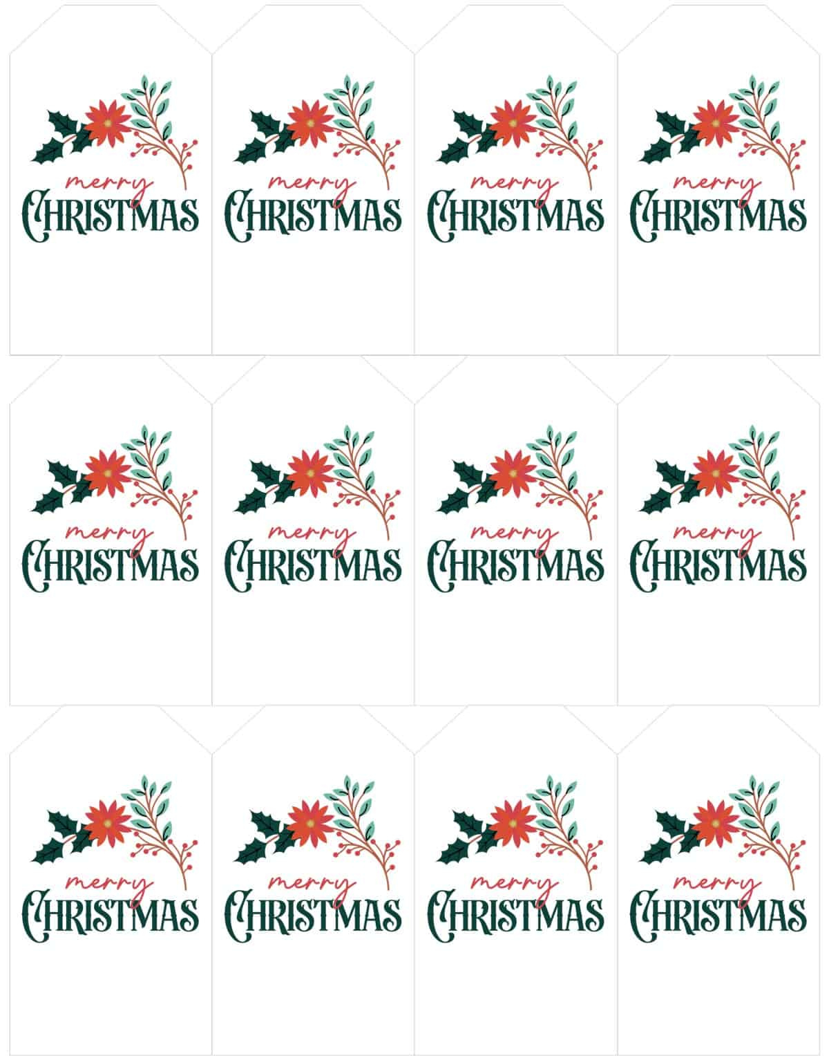 Free Printable Merry Christmas Gift Tags | Skip To My Lou for Free Printable Merry Christmas Labels