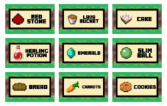 Free Printable Minecraft Food Tent Labels within Minecraft Food Labels Printable
