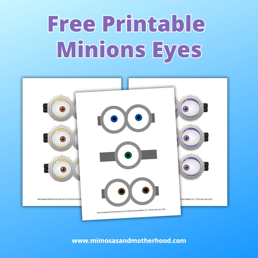 Free Printable Minion Eyes - Mimosas &amp;amp; Motherhood inside Free Printable Minion Eyes Printable