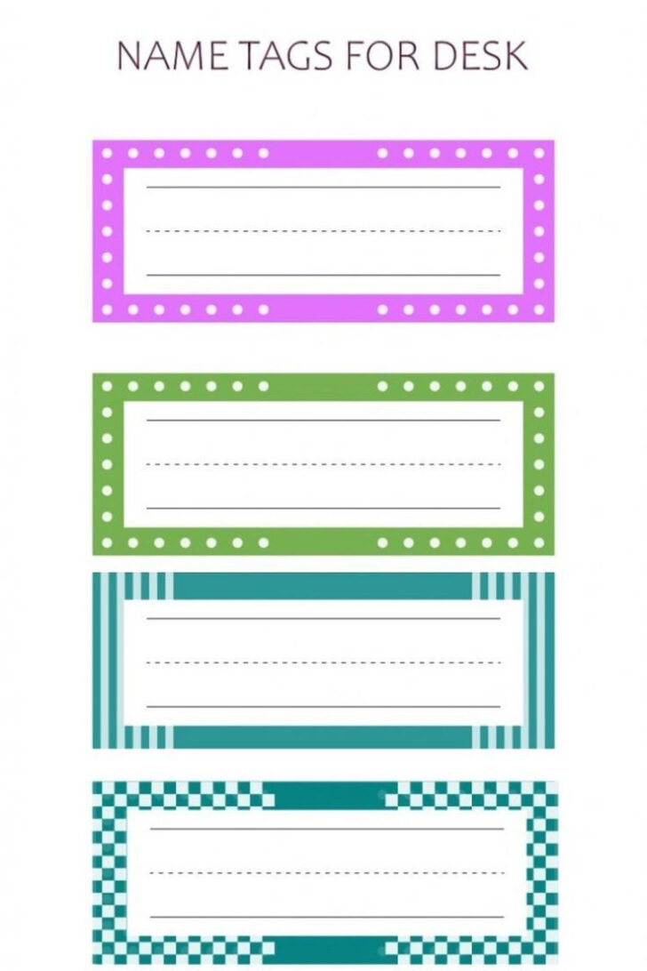 Free Printable Desk Name Tags