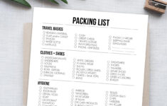 Free Printable Packing List For Travel - Live Laugh Rowe within Free Printable Packing List For Vacation