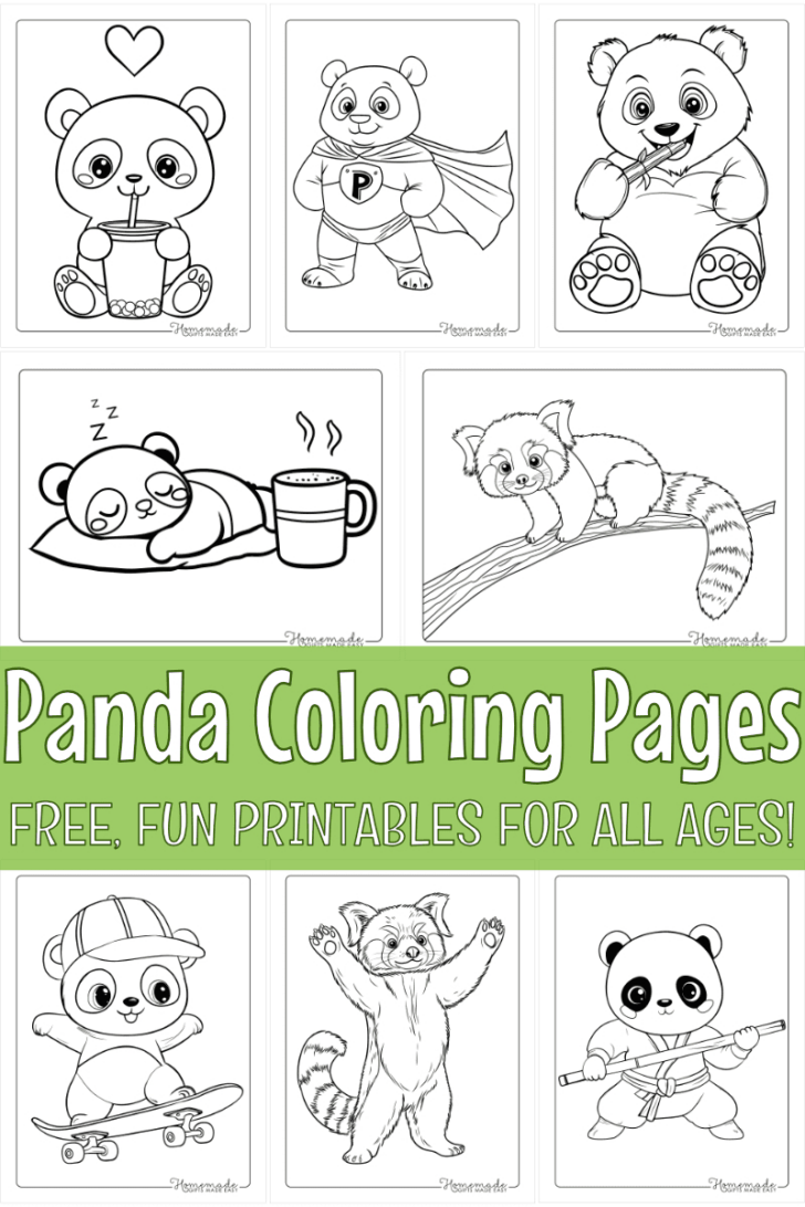 Free Printable Coloring Pages of Pandas