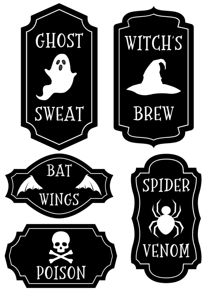Potion Bottle Labels Free Printable