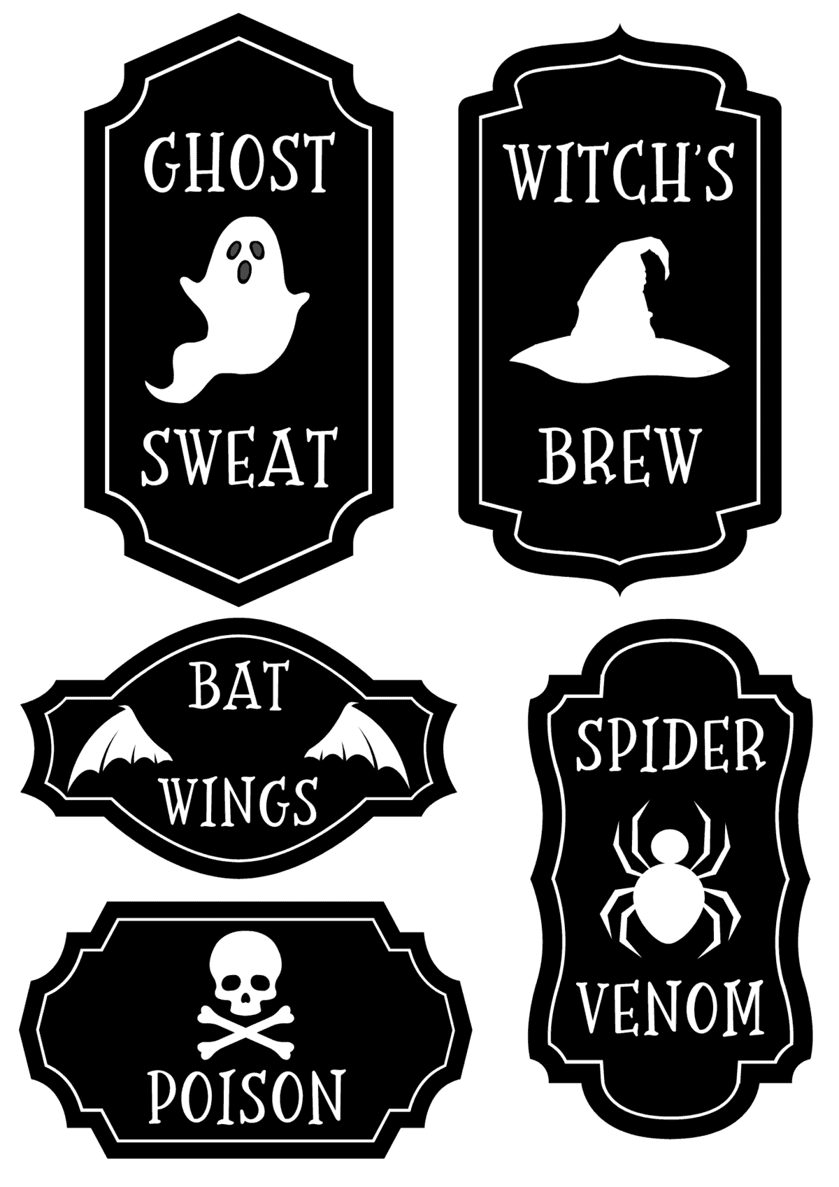 Free Printable Potion Bottle Labels For Halloween - Prudent Penny inside Potion Bottle Labels Free Printable