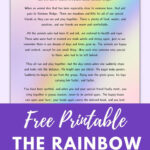 Free Printable Rainbow Bridge Poem In Free Printable Rainbow Bridge Poem Printable