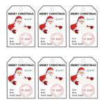 Free Printable Santa Gift Tags (Download Instantly To Print Intended For Secret Santa Labels Printable