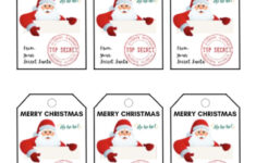Free Printable Santa Gift Tags (Download Instantly To Print with Free Printable Secret Santa Labels