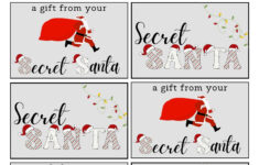Free Printable Secret Santa Gift Tags pertaining to Printable Secret Santa Labels
