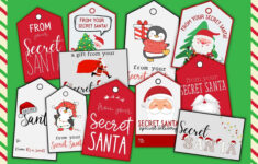 Free Printable Secret Santa Gift Tags regarding Free Printable Secret Santa Labels