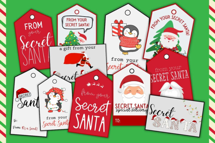Secret Santa Labels Free Printable