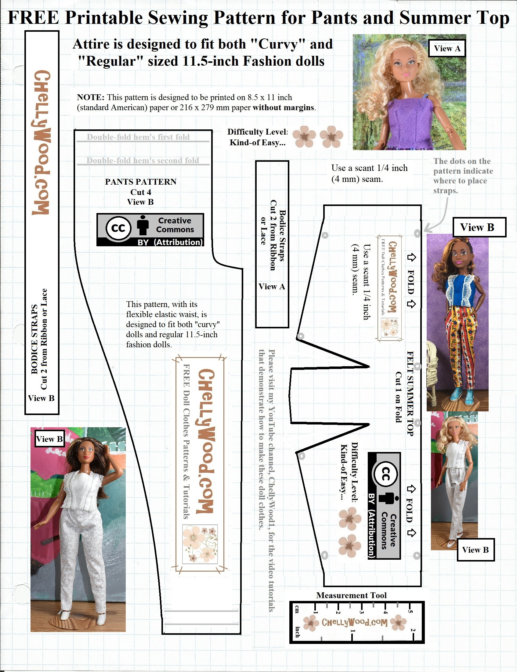 Free Printable #Sewing Pattern For #Dolls&amp;#039; #Summerclothes within Free Printable Doll Clothes Patterns