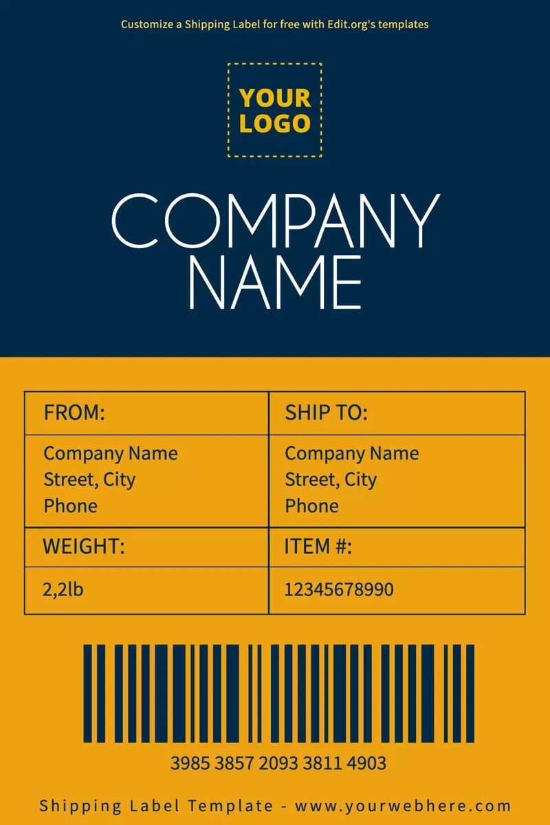 Free Printable Shipping Label Templates within Free Printable Shipping Label Template