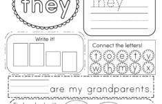 Free Printable Sight Word “They” Worksheet in Free Printable Worksheets Kindergarten Sight Words