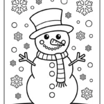 Free Printable Snowman Coloring Page (10 Pdf Pages)   Cute Animals Inside Free Printable Pictures Of Snowmen