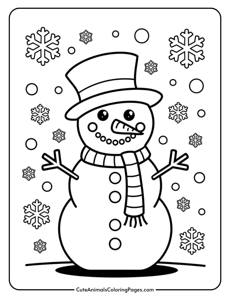 Free Printable Snowman Coloring Page (10 Pdf Pages) - Cute Animals inside Free Printable Pictures of Snowmen