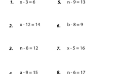 Free Printable Solving Equations Worksheet For Seventh Grade inside Free Printable Worksheets For 7Th Graders