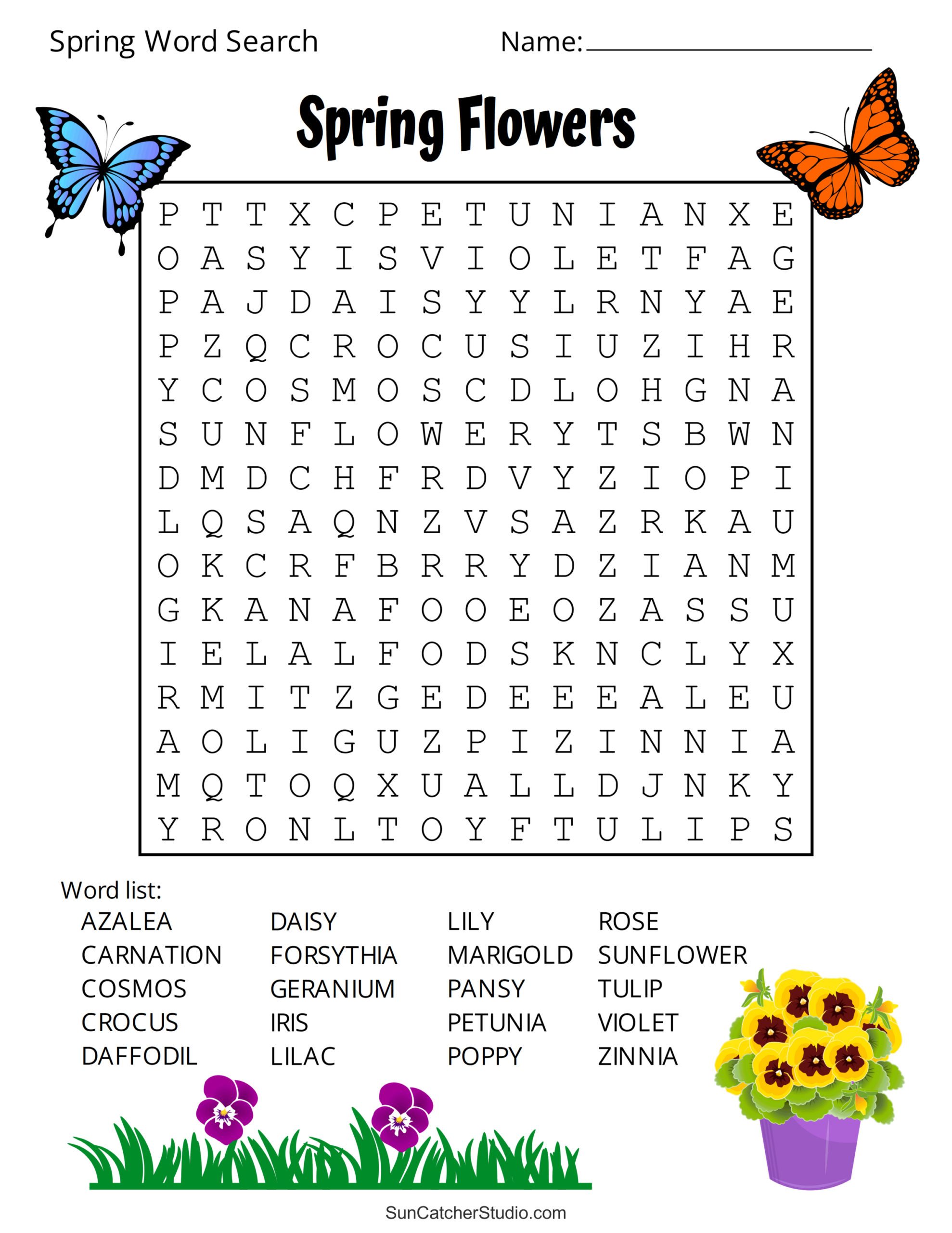Free Printable Spring Word Search Puzzles – Free Printables regarding Free Printable Word Search Large Print