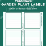 Free Printable Square Garden Plant Labels Template​   Instant For Free Printable Plant Labels Template