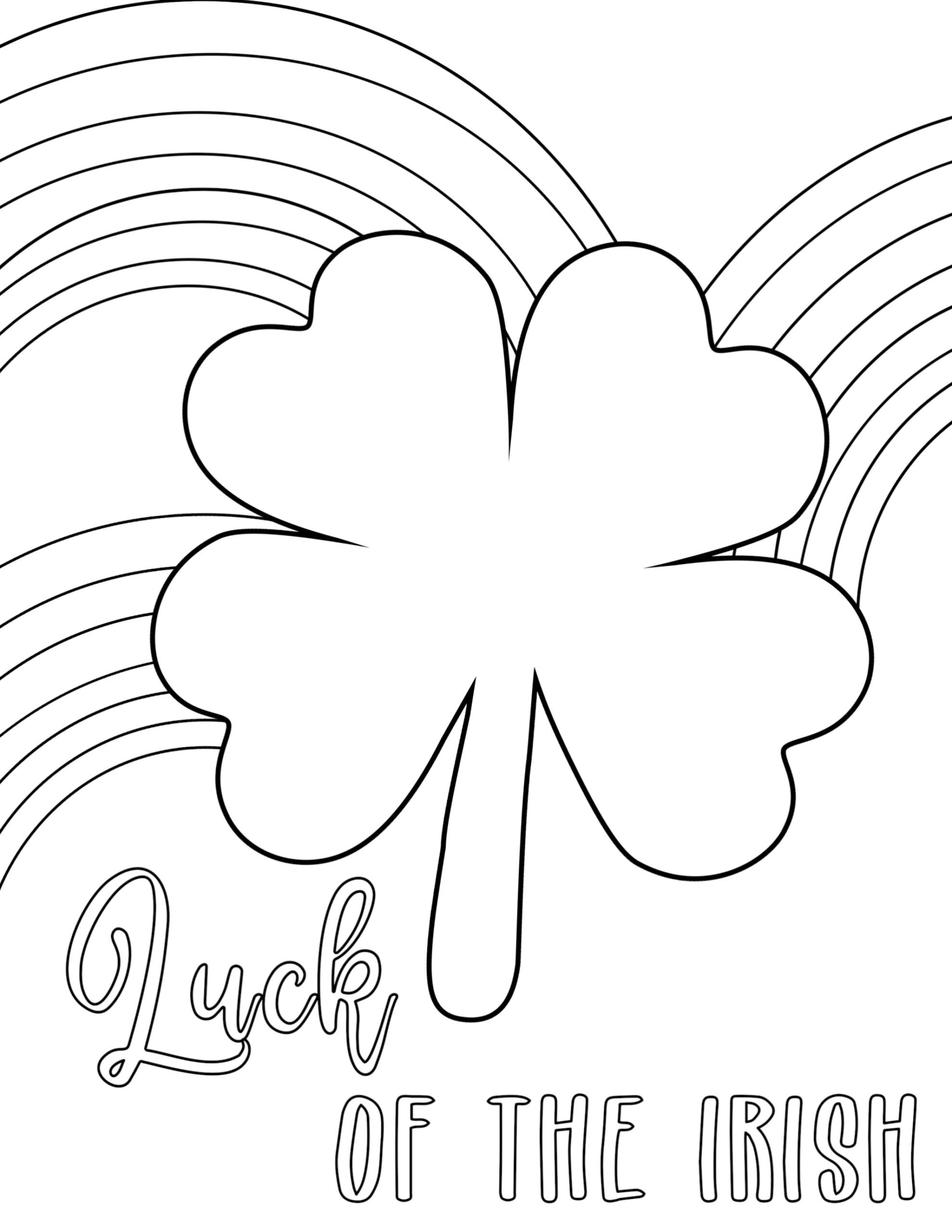 Free Printable St. Patrick&amp;#039;S Day Coloring Sheets - Paper Trail Design regarding Free Printable Shamrock Coloring Pages