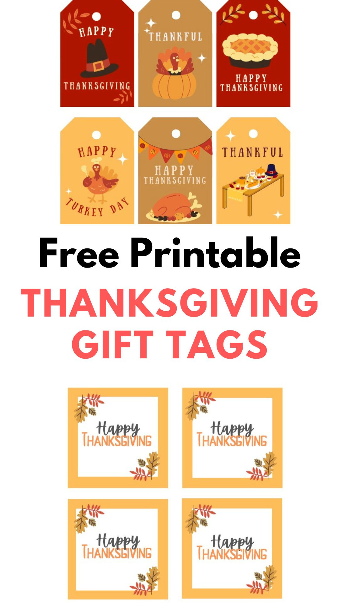 Free Printable Thanksgiving Gift Tags - with Thanksgiving Labels Free Printable
